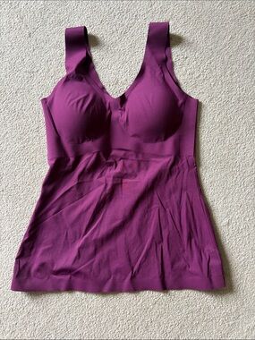 Knix Seamless Shapewear Tank in Deep Plum